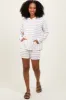 Ivory Cozy Striped Ribbed Two-Piece Lounge Set sold by Pinkblush