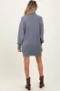 Cream Fuzzy Knit Turtleneck Maternity Sweater Mini Dress sold by Pinkblush