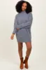 Cream Fuzzy Knit Turtleneck Maternity Sweater Mini Dress sold by Pinkblush