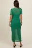 Green Layered Mesh Maternity Maxi Dress sold by Pinkblush