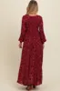 Burgundy Floral Smocked Button Detail Maternity Maxi Dress sold by Pinkblush