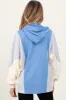 Light Blue Colorblock Dolman Sleeve Maternity Hoodie sold by Pinkblush