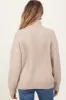 Cream Mock Neck Oversized Maternity Sweater sold by Pinkblush
