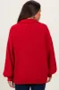Red Oversized Zip Up Maternity Cardigan sold by Pinkblush