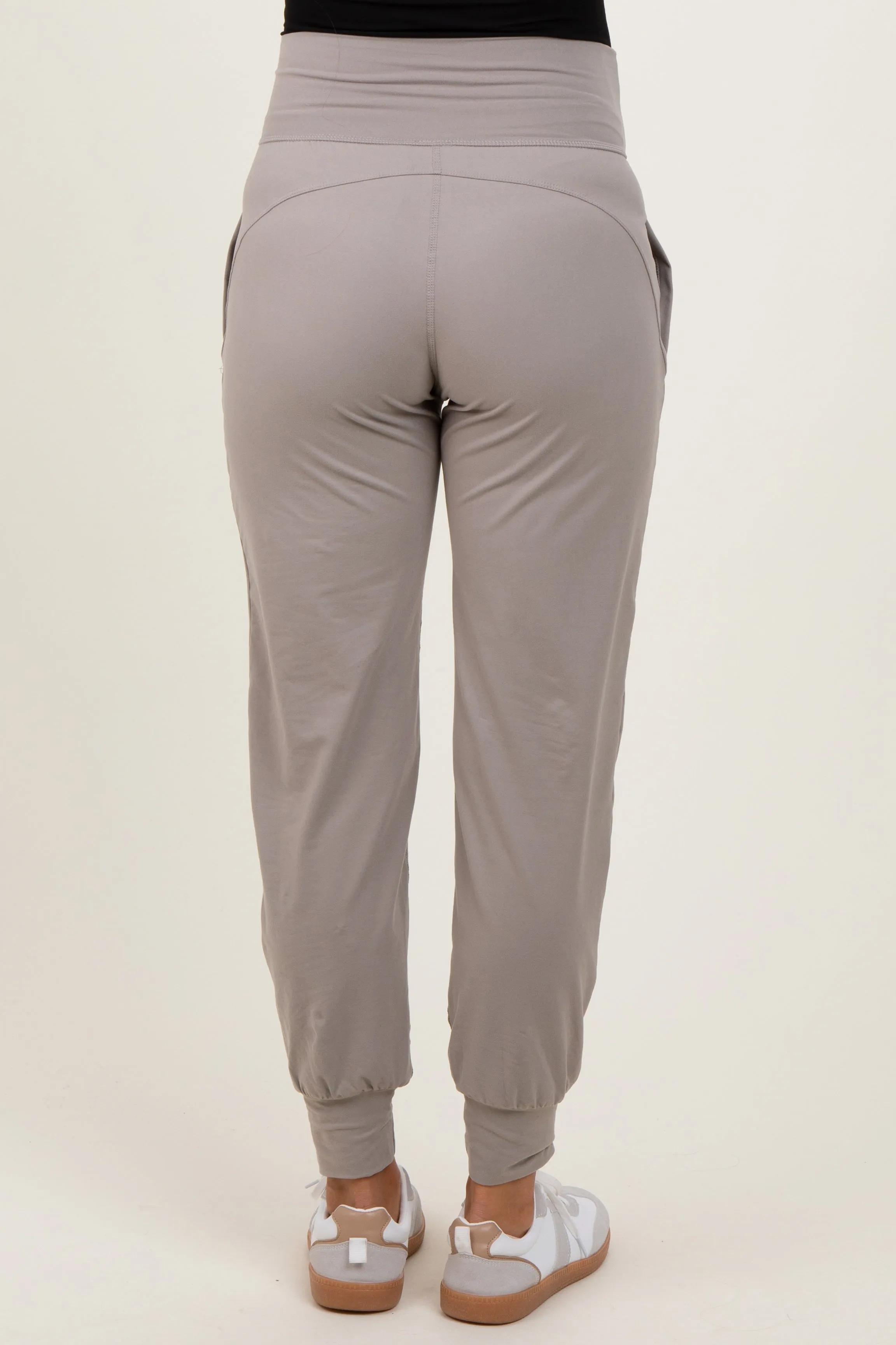 Light Grey Maternity Joggers sold by Pinkblush product image thumbnail 4