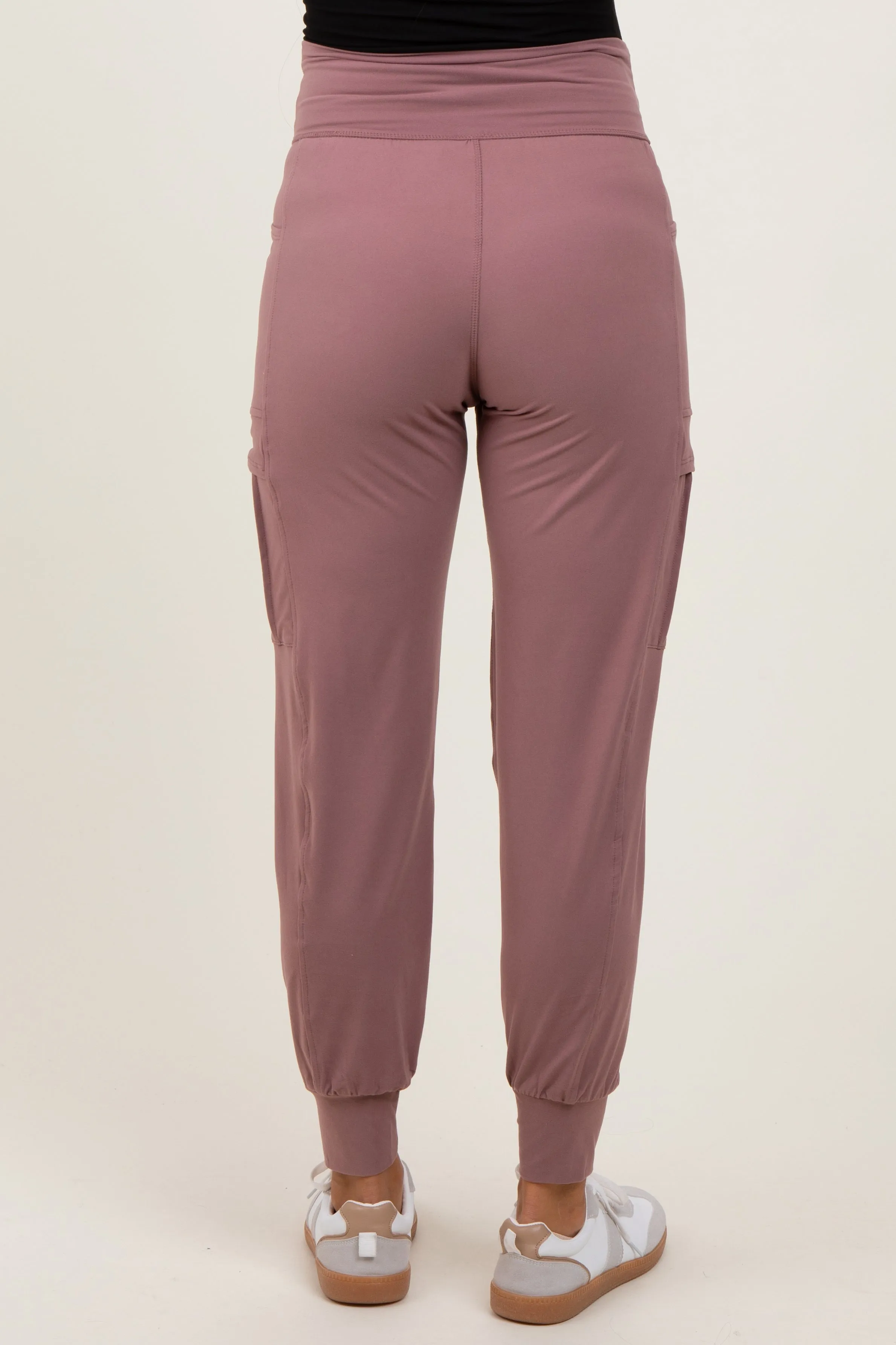 Mauve Cargo Pocket Maternity Jogger sold by Pinkblush product image thumbnail 5