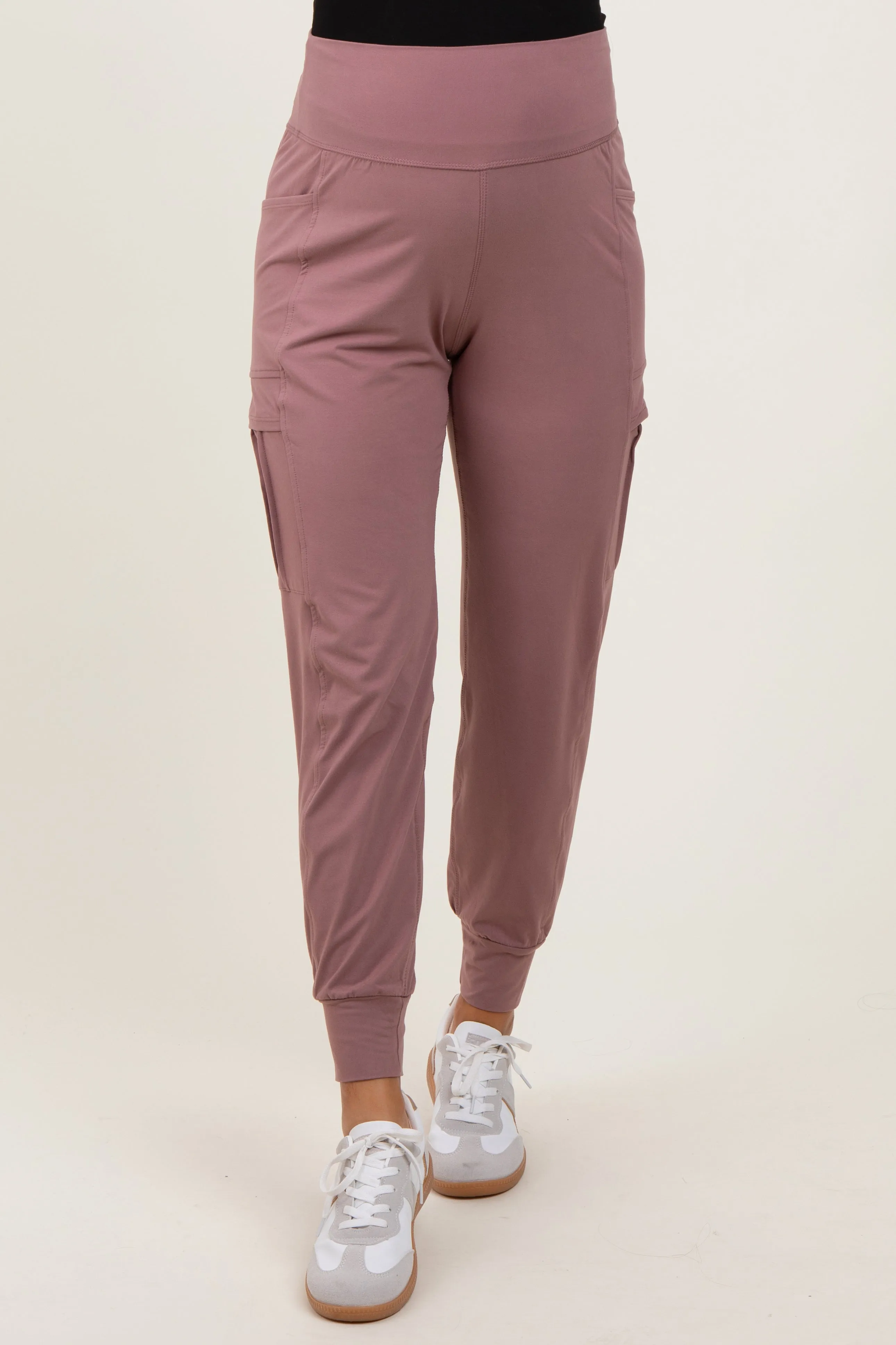 Mauve Cargo Pocket Maternity Jogger sold by Pinkblush product image thumbnail 3