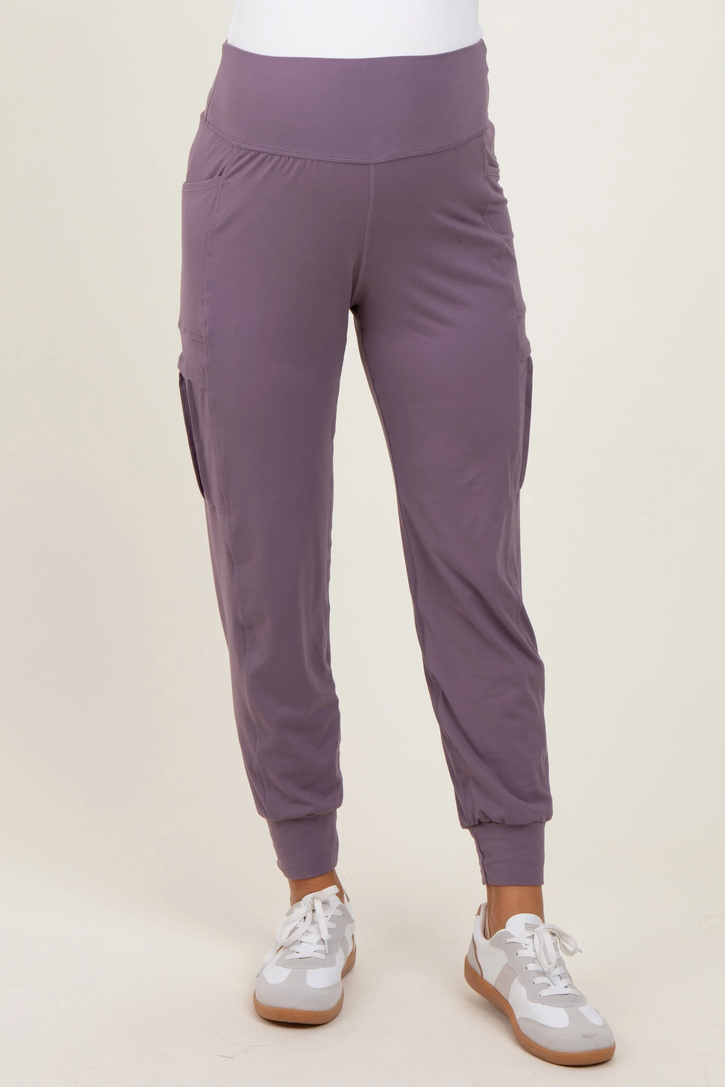 Violet Cargo Pocket Maternity Jogger Pants sold by Pinkblush product image thumbnail 3