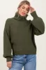 Olive Chunky Knit Turtleneck Sweater sold by Pinkblush