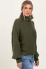 Olive Chunky Knit Turtleneck Sweater sold by Pinkblush