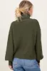 Olive Chunky Knit Turtleneck Sweater sold by Pinkblush