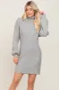 Heather Grey Turtleneck Ribbed Maternity Sweater Dress sold by Pinkblush