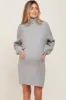 Heather Grey Turtleneck Ribbed Maternity Sweater Dress sold by Pinkblush
