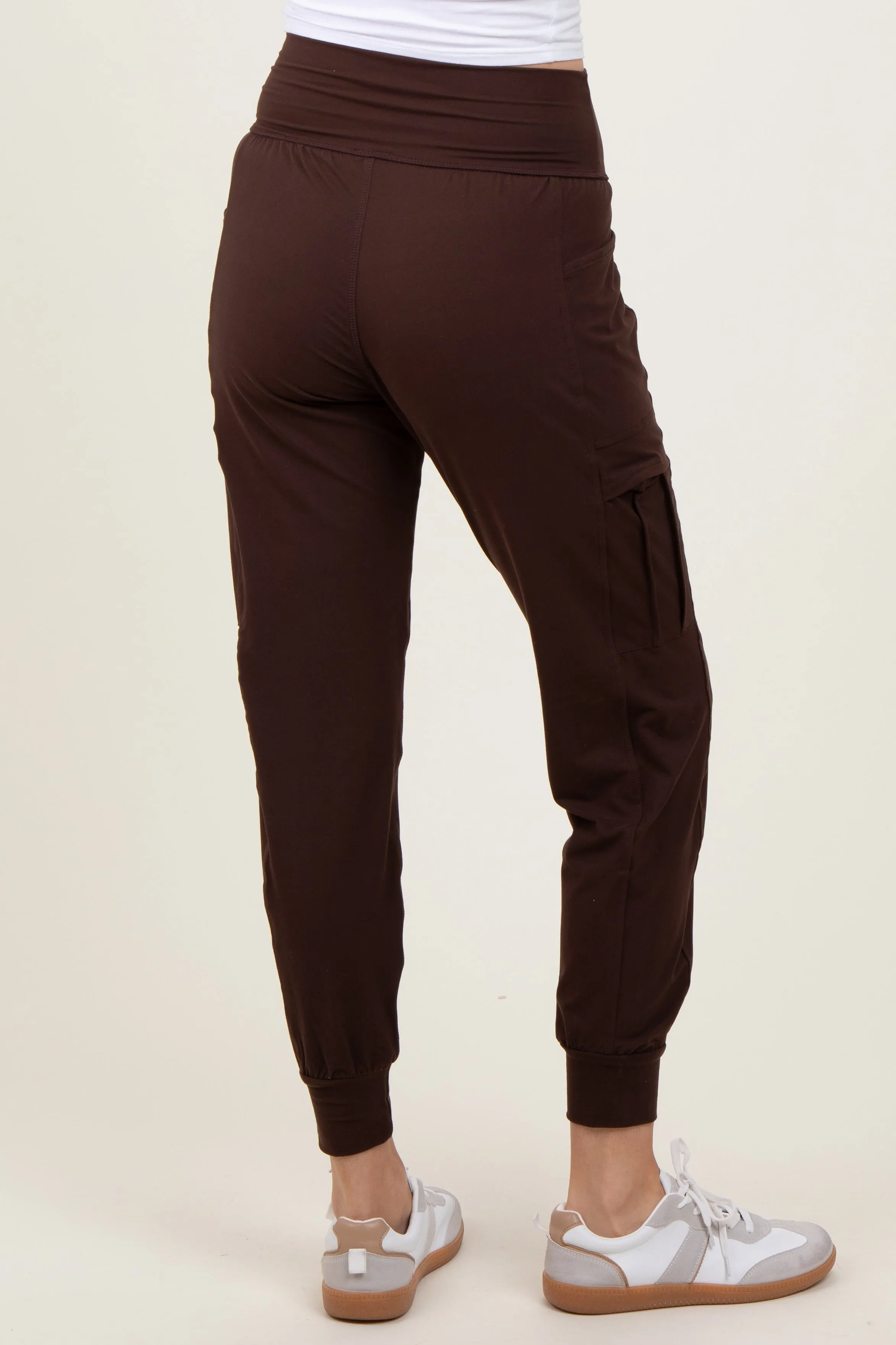 Dark Mocha Cargo Pocket Jogger Pants sold by Pinkblush product image thumbnail 5