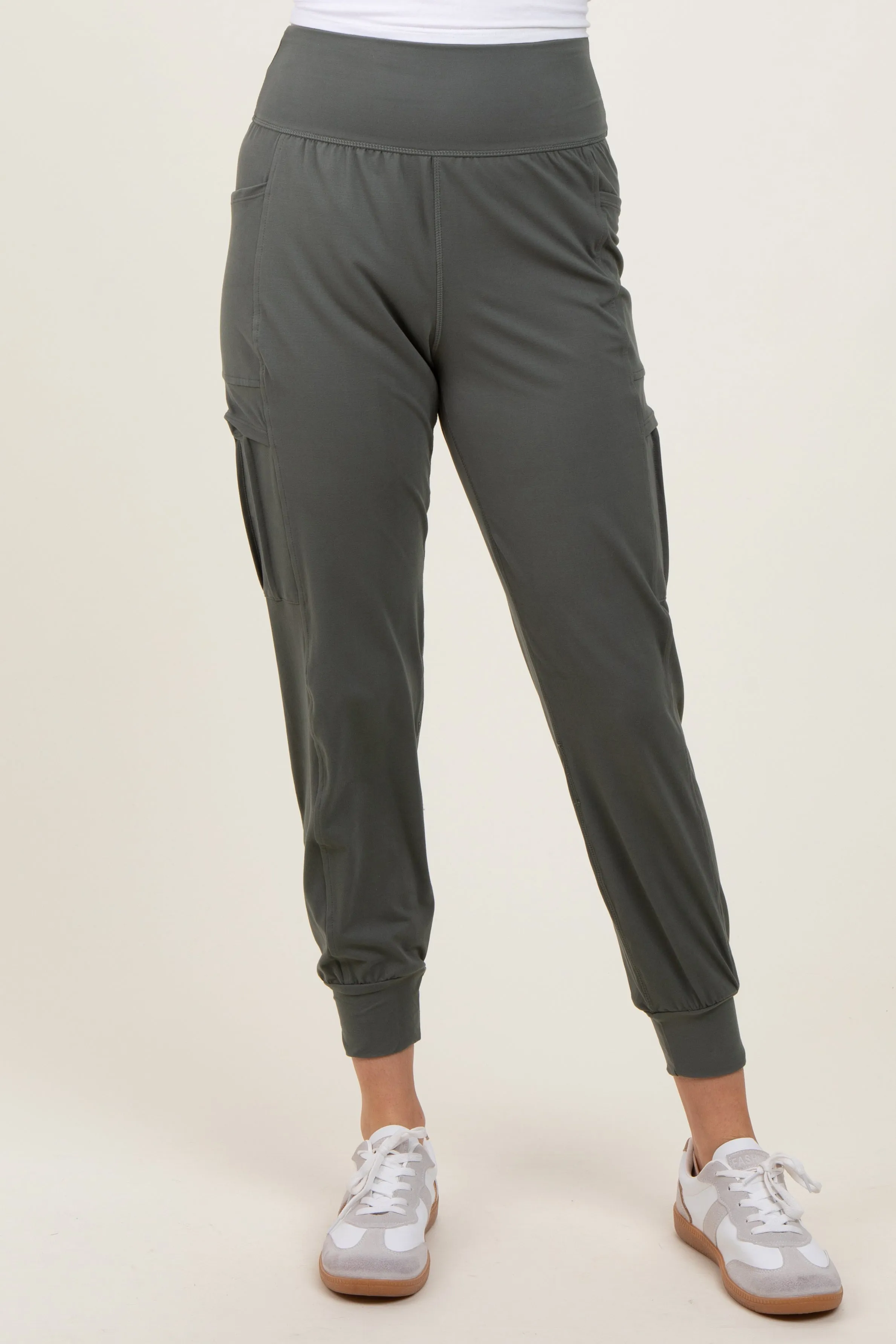 Olive Cargo Pocket Jogger Pants sold by Pinkblush product image thumbnail 3