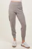 Grey Cargo Pocket Jogger Pants sold by Pinkblush