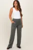 Olive Straight Leg Yoga Maternity Pants sold by Pinkblush