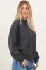Black French Terry Hooded Sweatshirt sold by Pinkblush