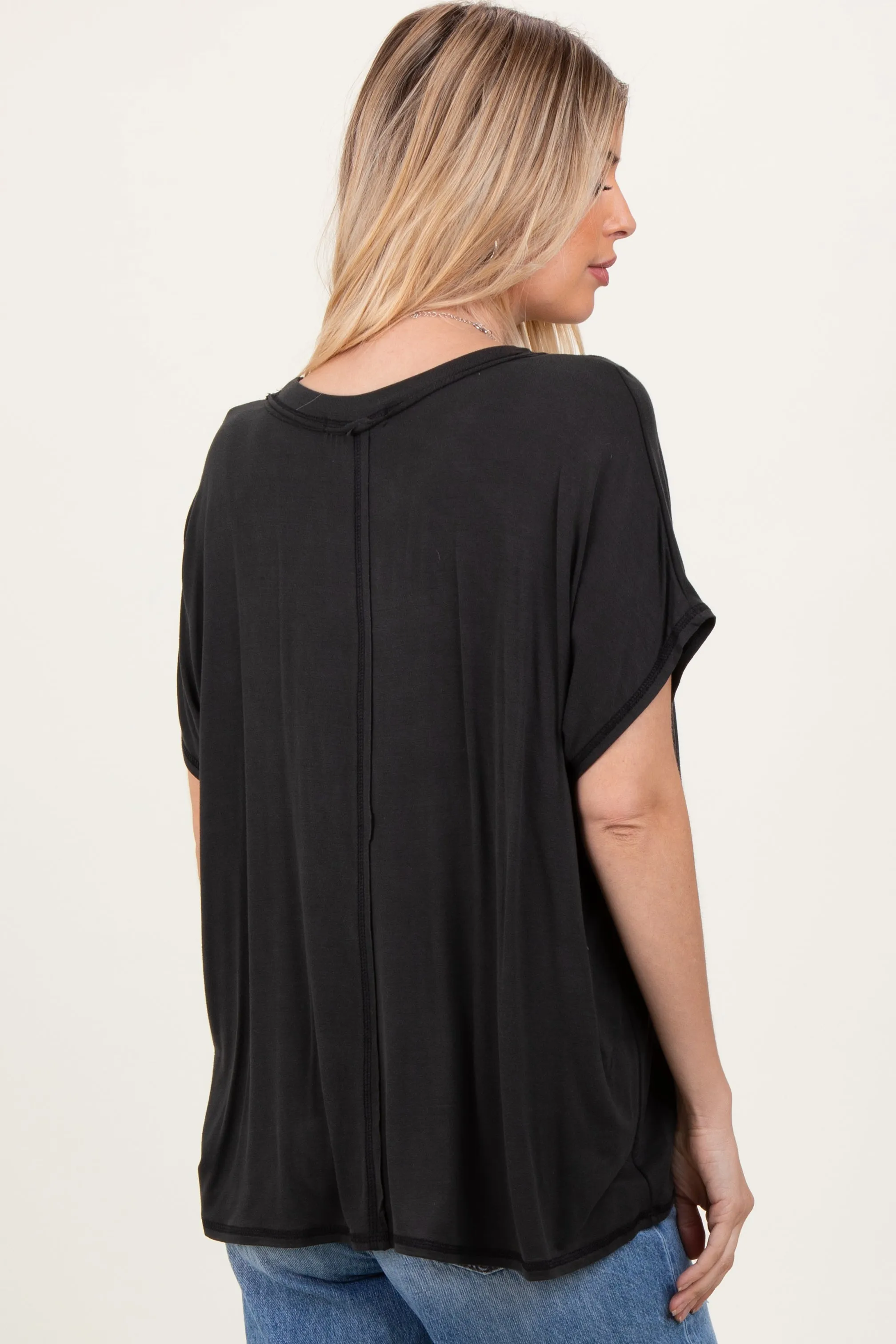 Black Flutter Sleeve Top sold by Pinkblush product image thumbnail 4