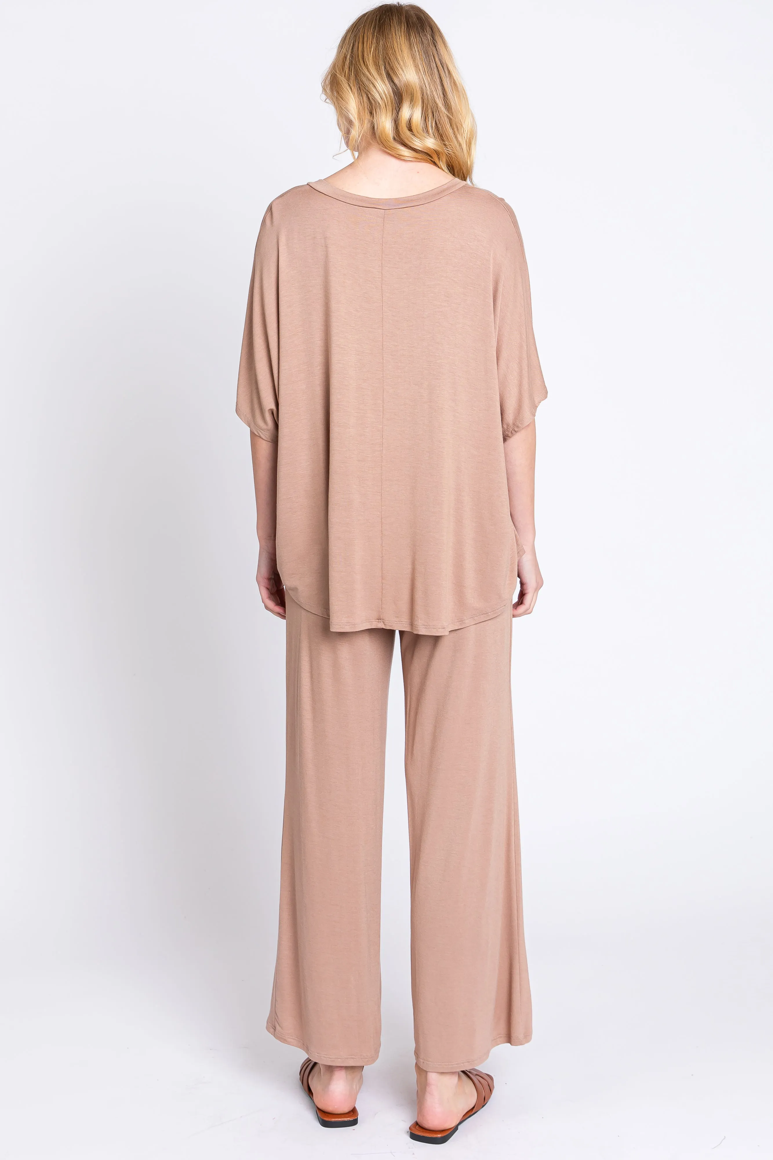 Mocha Cropped Pant Set sold by Pinkblush product image thumbnail 3