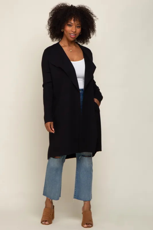 Black Draped Cardigan sold by Pinkblush