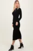 Black Ribbed Knit Maxi Sweater Dress sold by Pinkblush