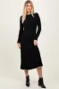 Black Ribbed Knit Maxi Sweater Dress sold by Pinkblush