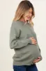 Olive Basic Relaxed Pullover Maternity Sweater sold by Pinkblush