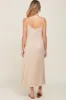 Beige Button Down Maternity Midi Tank Dress sold by Pinkblush