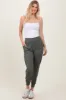 Olive Cargo Pocket Maternity Jogger Pants sold by Pinkblush