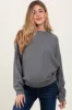 Charcoal Waffle Knit Maternity Pullover sold by Pinkblush