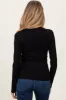Black Ribbed Long Sleeve Maternity Top sold by Pinkblush