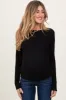 Black Ribbed Long Sleeve Maternity Top sold by Pinkblush