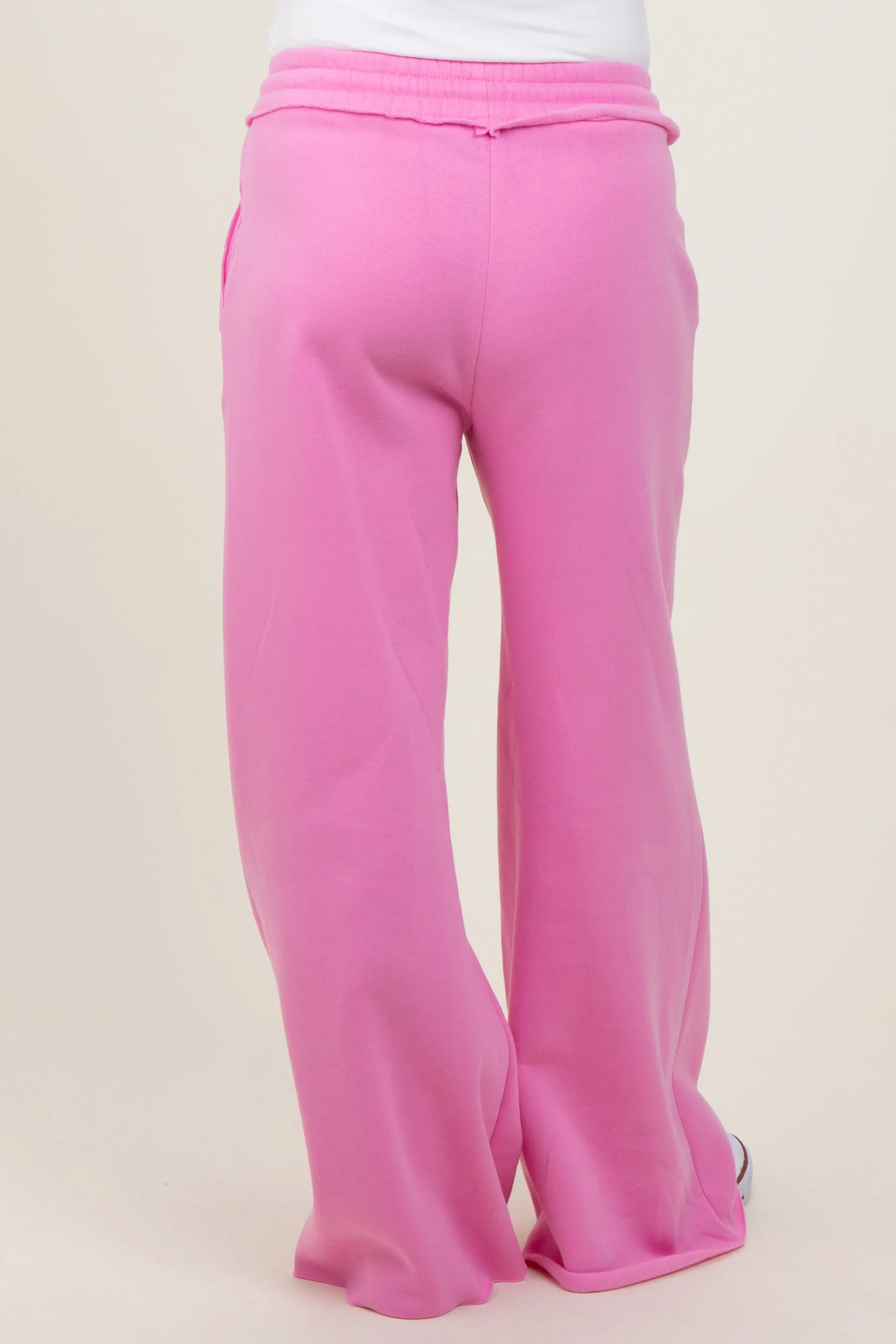 Pink Exposed Seam Wide Leg Maternity Sweatpants sold by Pinkblush product image thumbnail 5