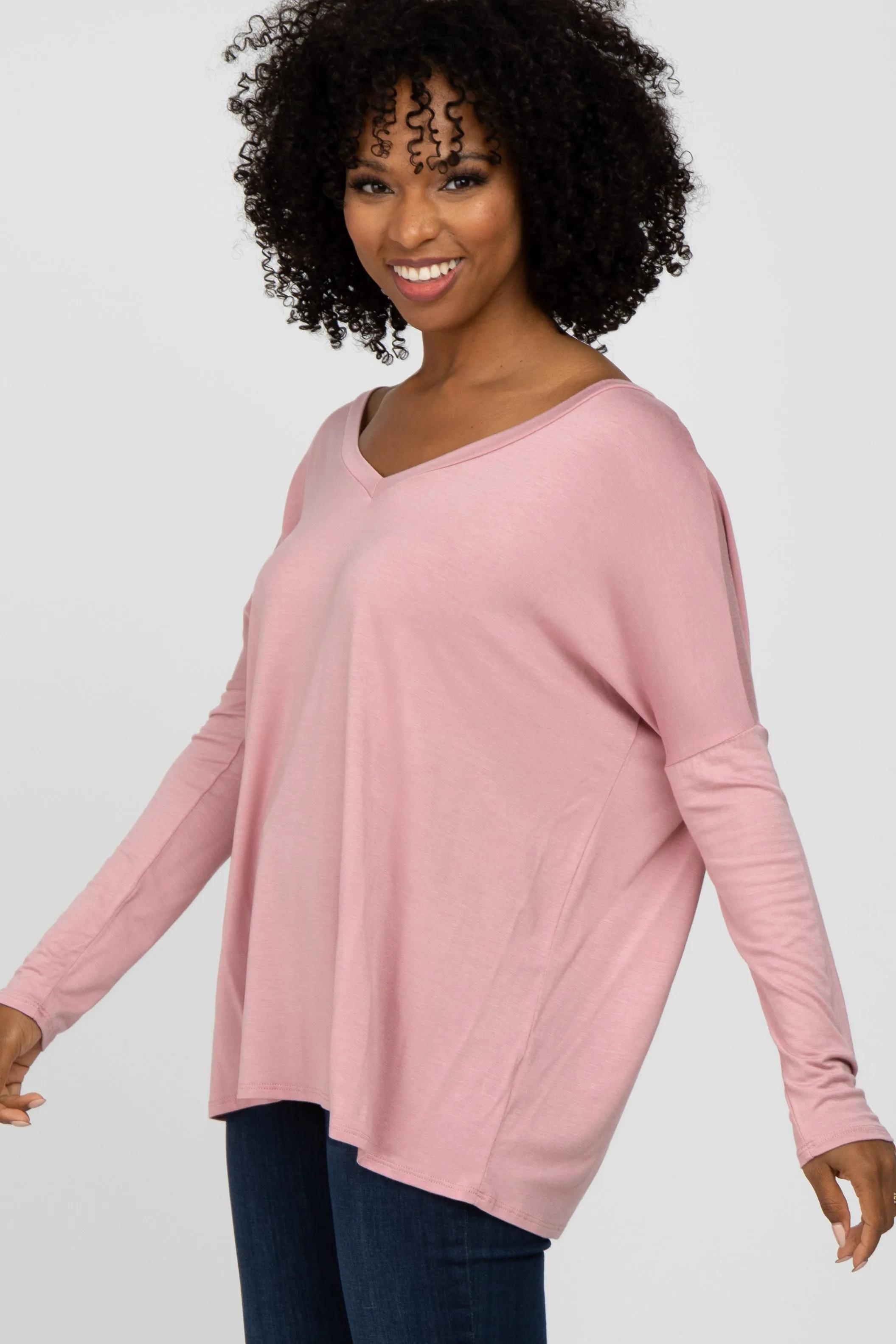 Light Pink V-Neck Top sold by Pinkblush product image thumbnail 3