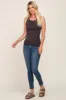Charcoal Button Accent Ribbed Tank sold by Pinkblush