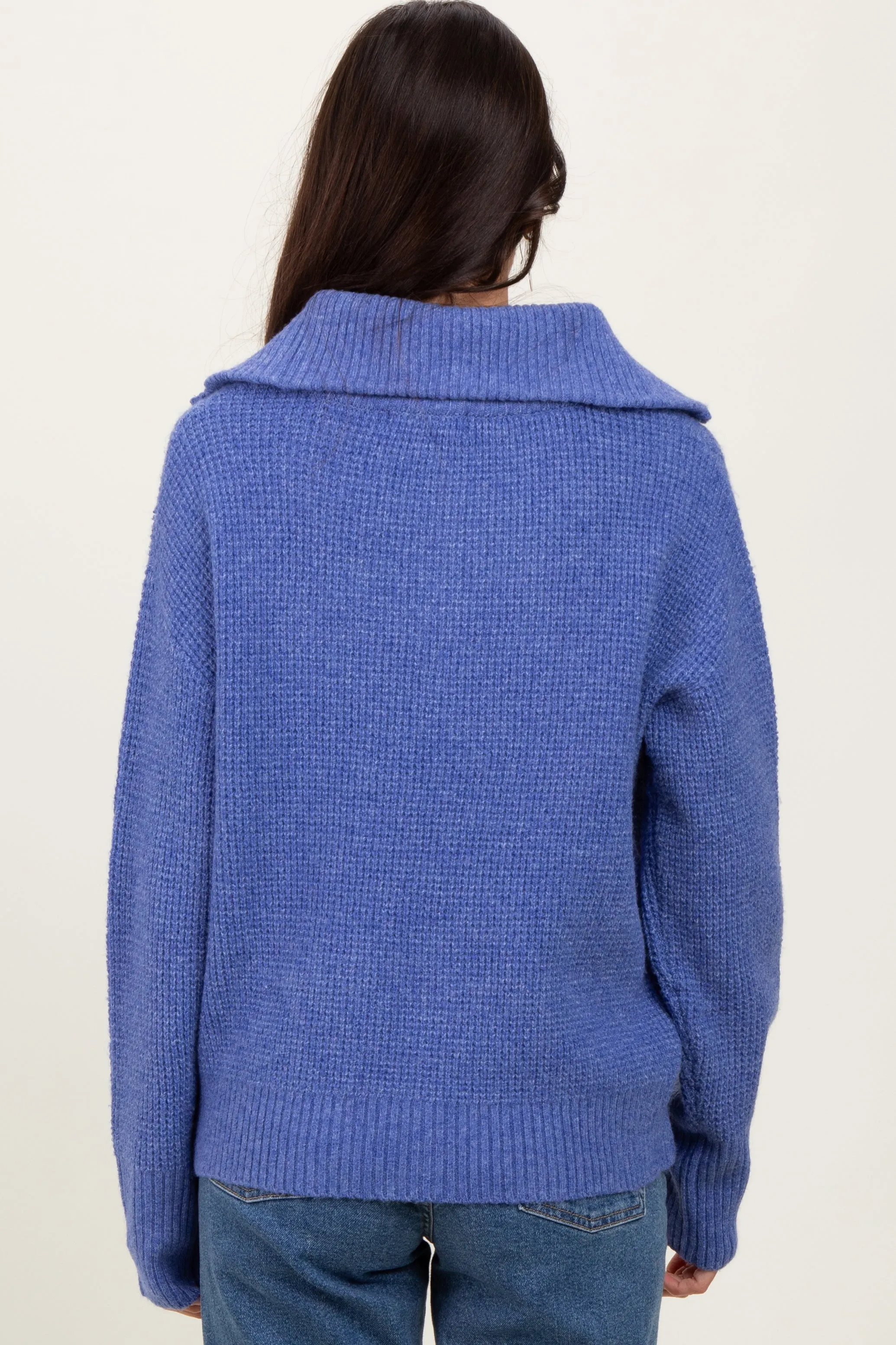 Periwinkle Half Zip Pullover Sweater sold by Pinkblush product image thumbnail 3