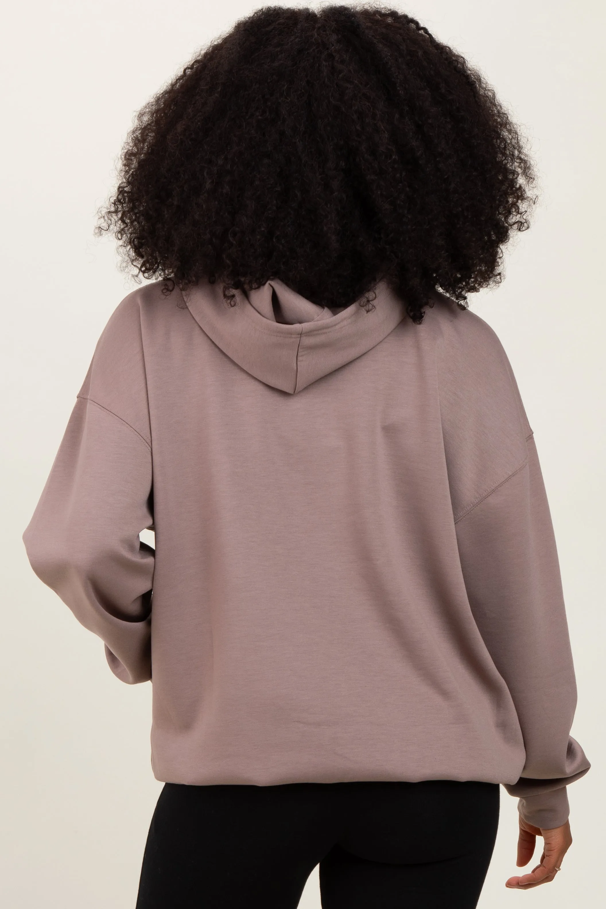 Taupe Basic Hoodie Sweatshirt sold by Pinkblush product image thumbnail 4