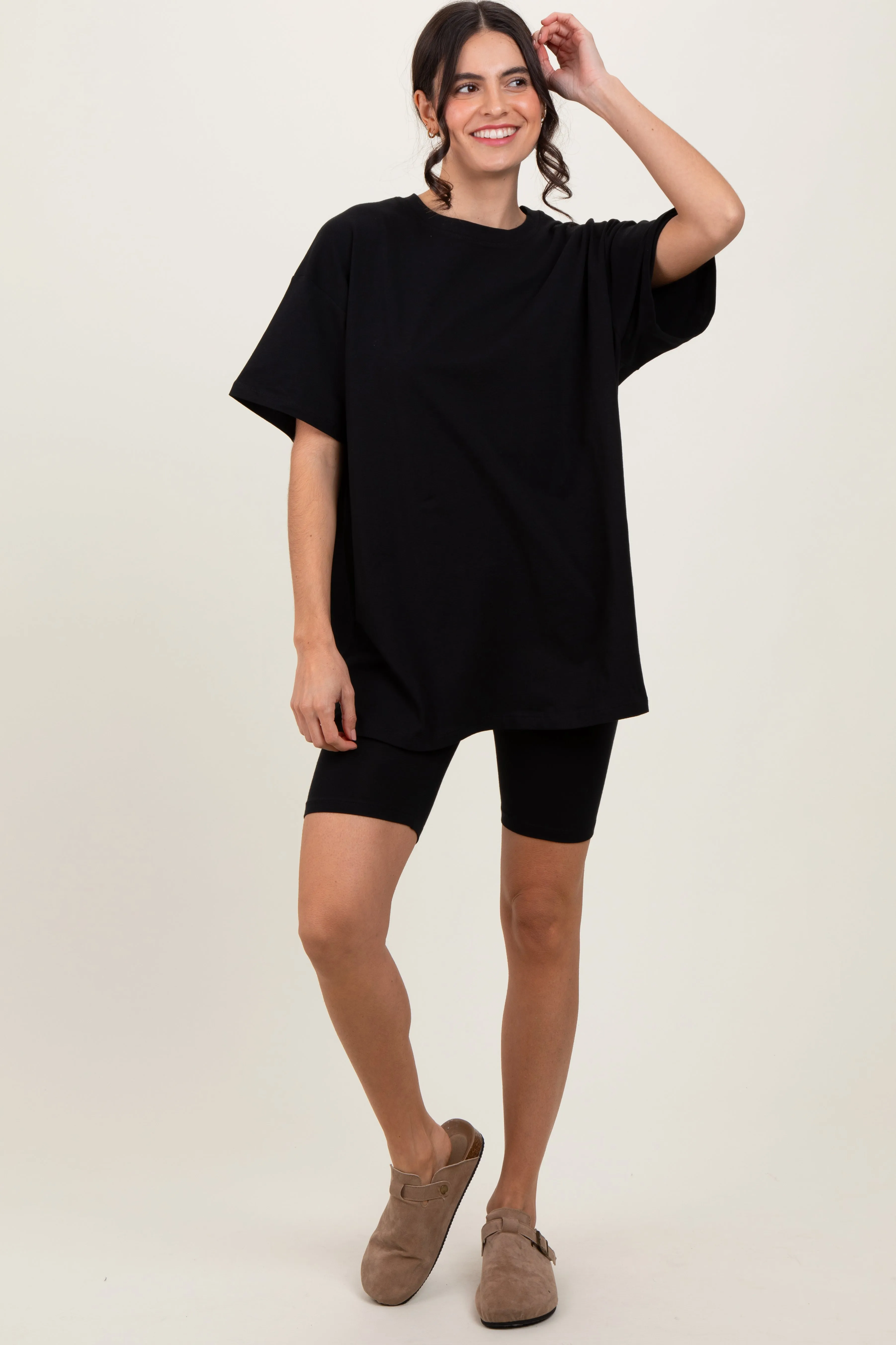 Black Biker Shorts Set sold by Pinkblush product image thumbnail 2