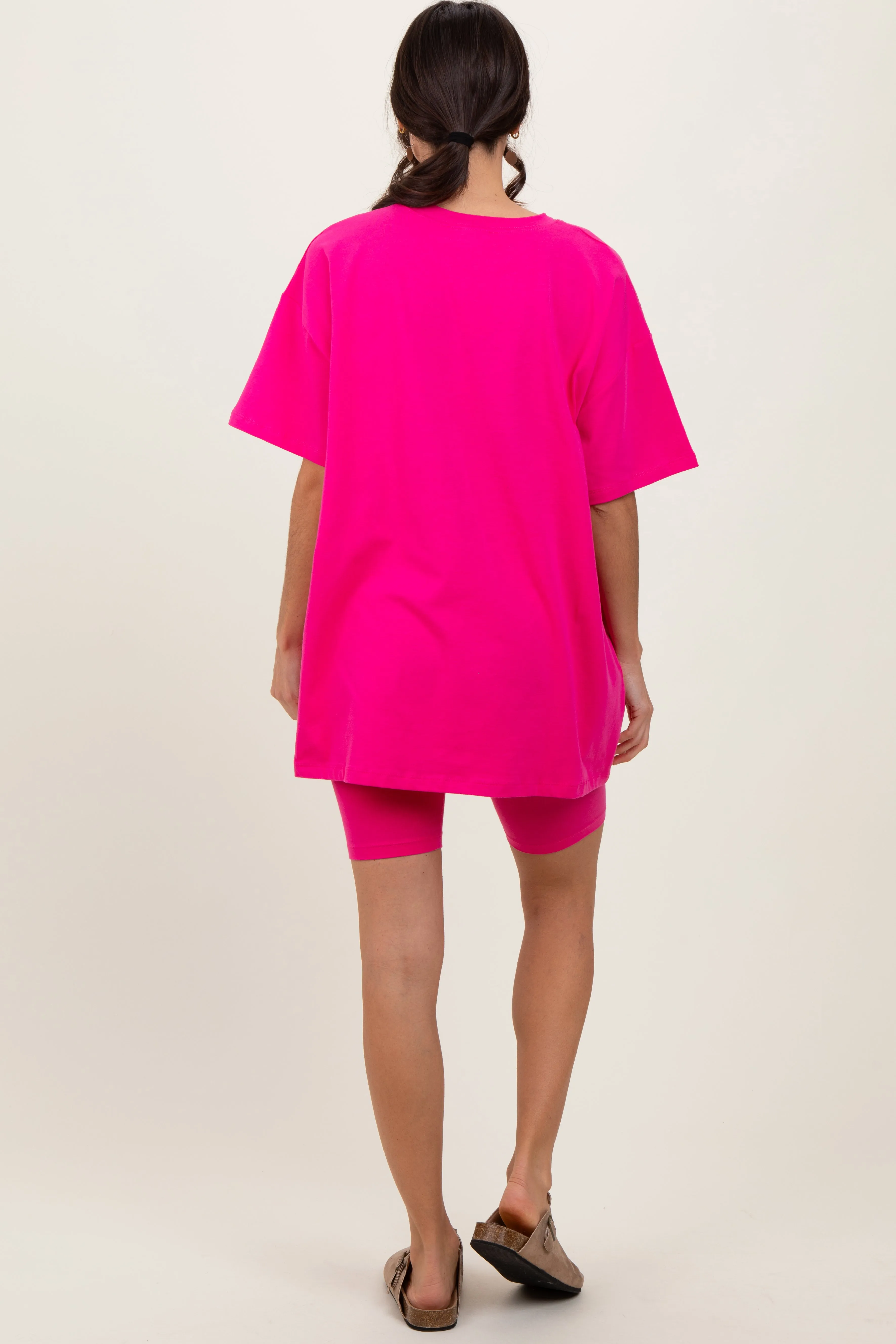 Fuchsia Biker Shorts Set sold by Pinkblush product image thumbnail 4