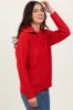 Red Half Zip Pullover Sweater sold by Pinkblush
