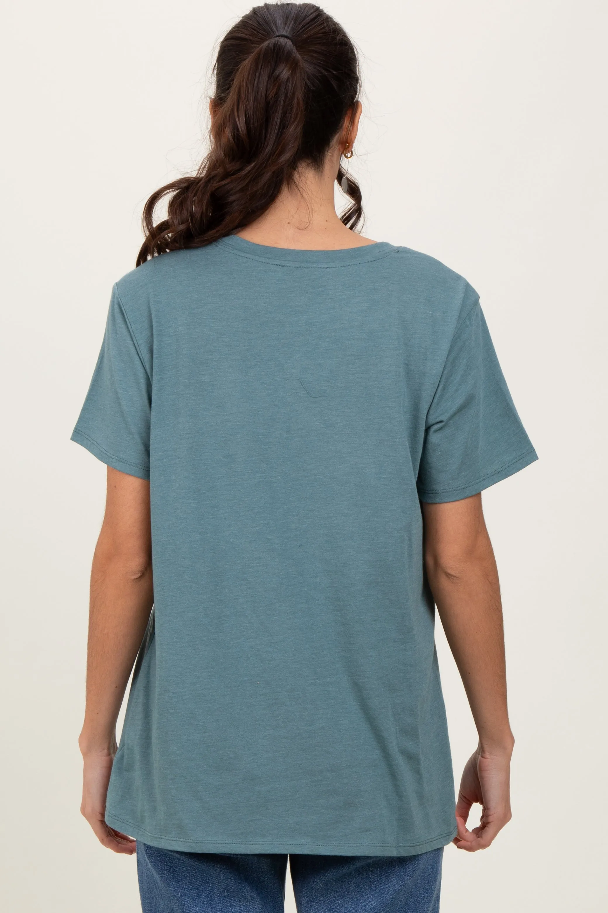 Light Olive Basic Tee sold by Pinkblush product image thumbnail 3