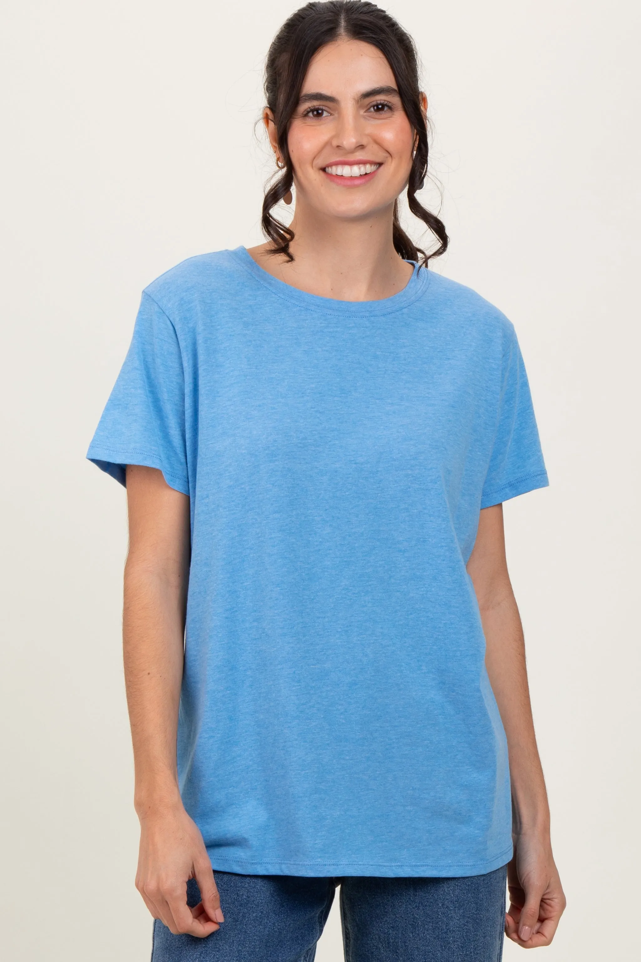 Blue Basic Tee sold by Pinkblush