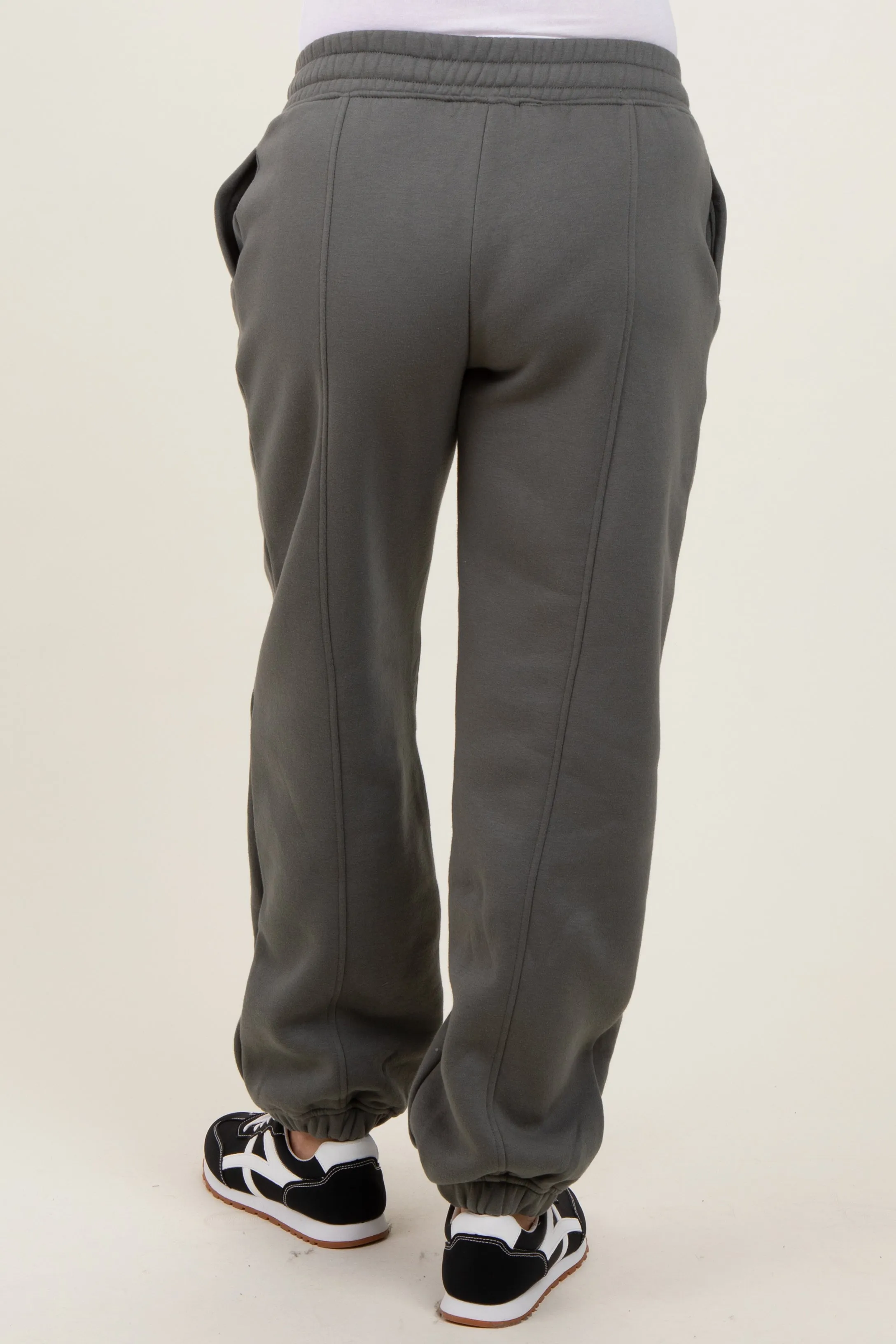 Olive Drawstring Relaxed Fit Maternity Sweatpants sold by Pinkblush product image thumbnail 5