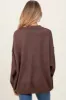 Brown Oversized Crewneck Melange Knit Maternity Sweater sold by Pinkblush