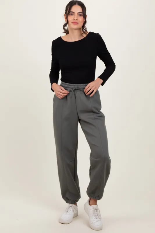 Olive Drawstring Relaxed Fit Sweatpants sold by Pinkblush