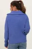 Periwinkle Half Zip Maternity Pullover Sweater sold by Pinkblush