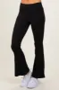 Black Fold Over Waistband Flared Pants sold by Pinkblush