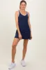 Navy Contrast Trim Romper Dress sold by Pinkblush