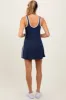 Navy Contrast Trim Romper Dress sold by Pinkblush